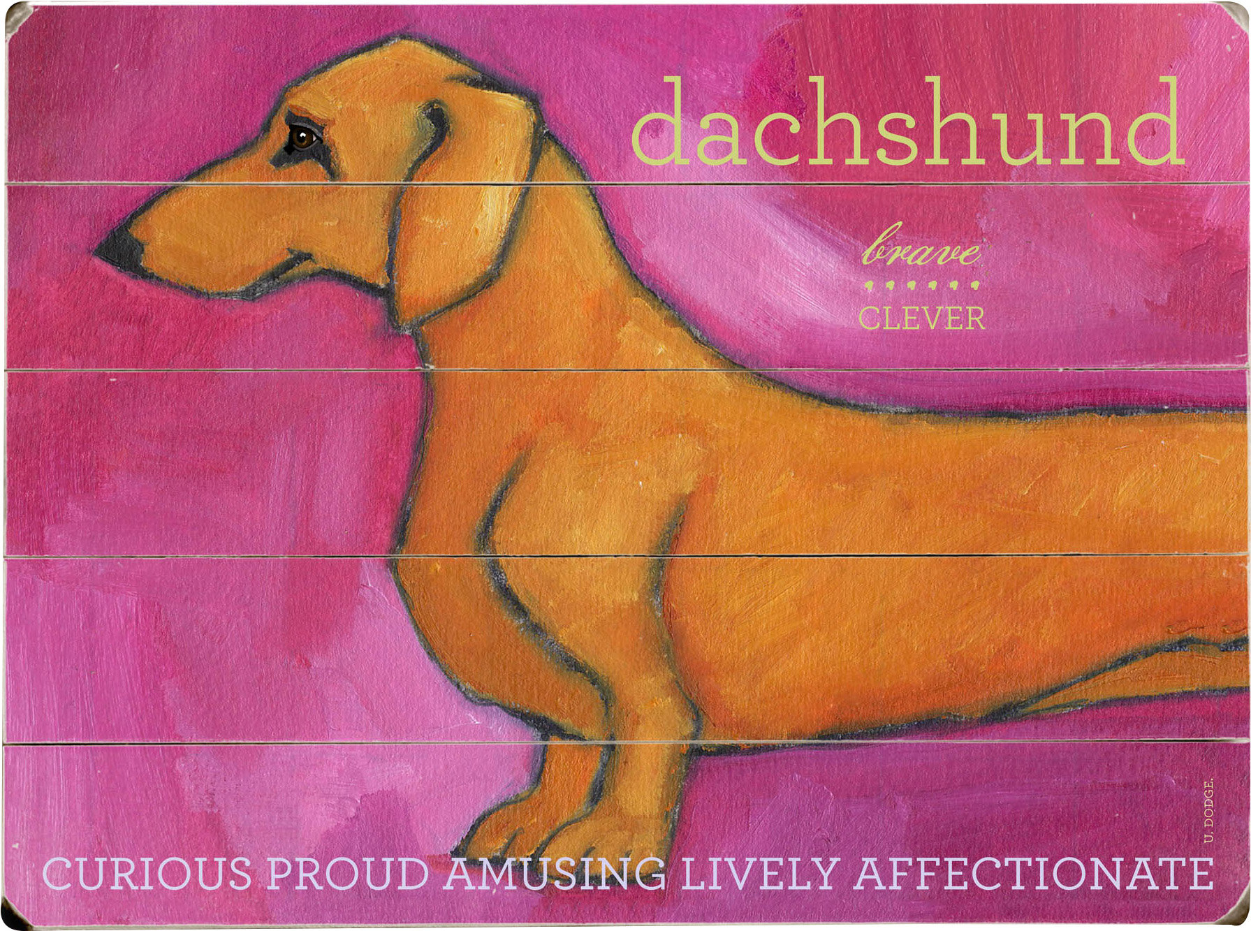 Artehouse Llc Dachshund Drawing Print Multi Piece Image On Wood Wayfair