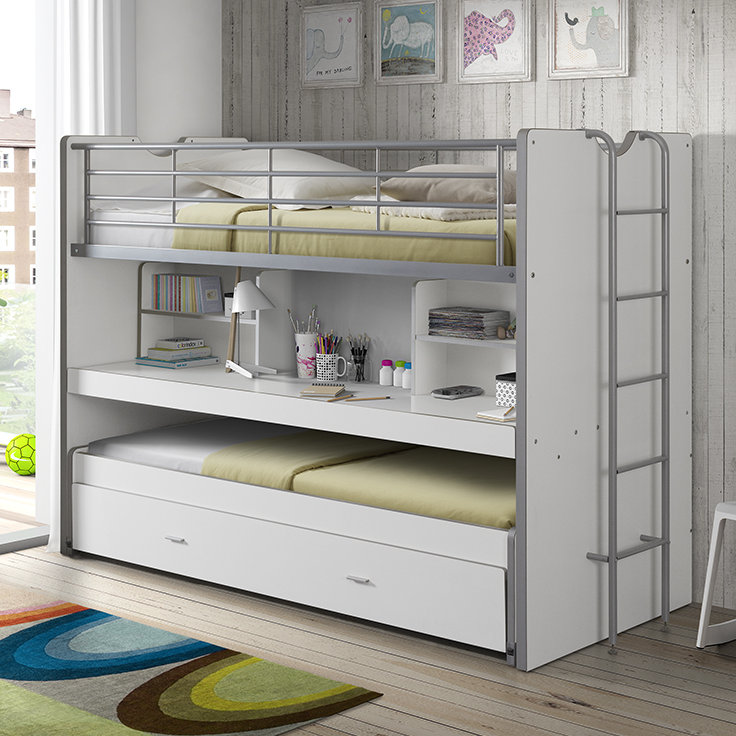 Isabelle Max Hochbett Mit Ablagen Schreibtisch Und Ausziehbett