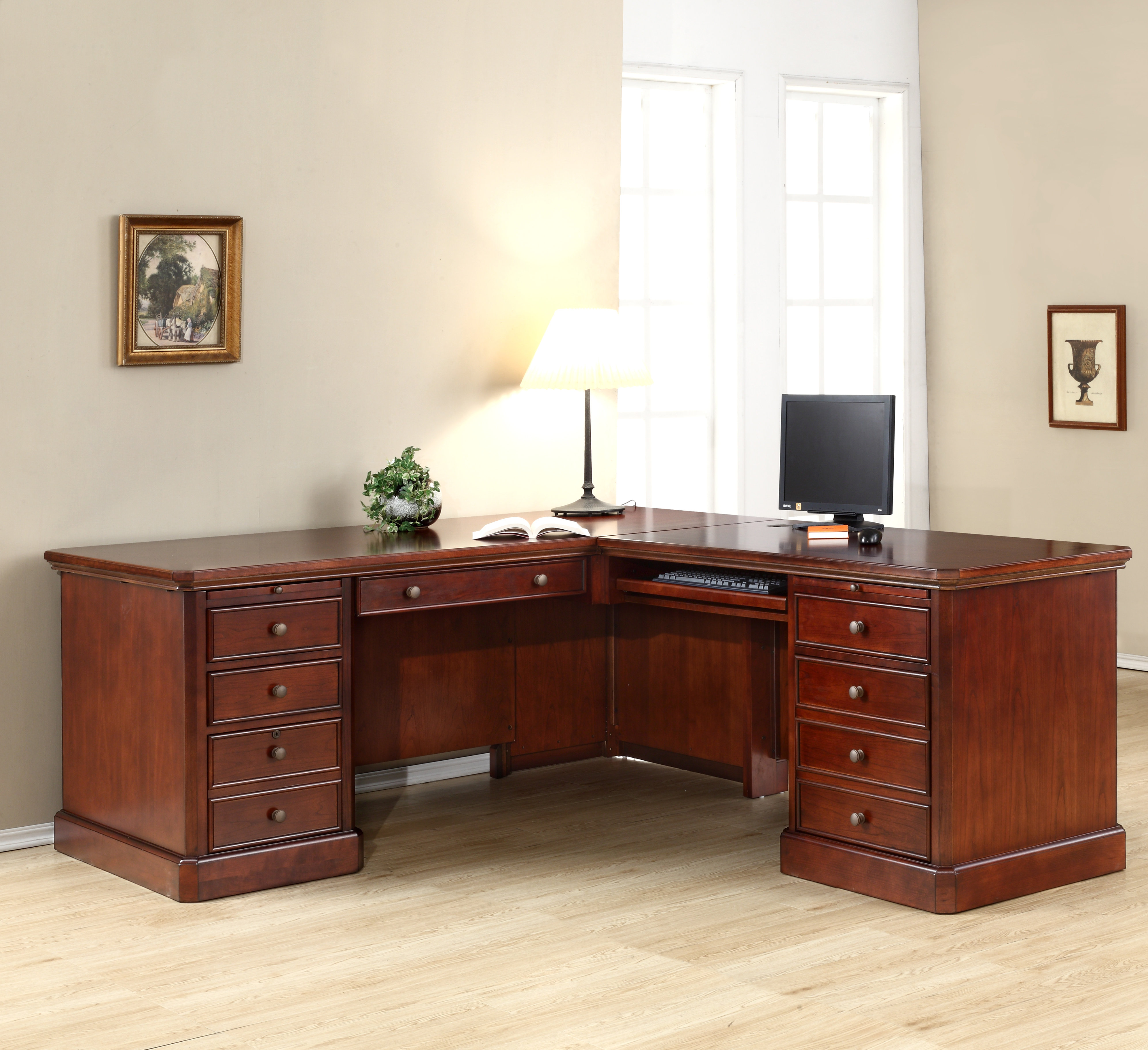 Darby Home Co Spielman L Shape Executive Desk Reviews Wayfair
