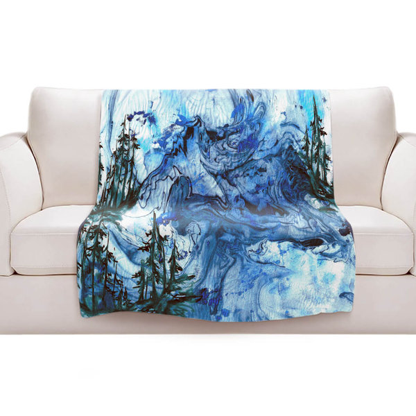 Blue Sherpa Blanket Wayfair