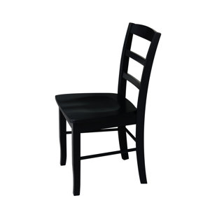 Black Ladder Back Kitchen Dining Chairs You Ll Love Wayfair Black Ladder Back Kitchen Dining Chairs