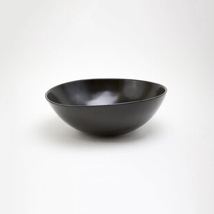 Black and Ochre Serving Bowl