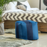 Square Striped Pouf Ottoman by East Urban Home