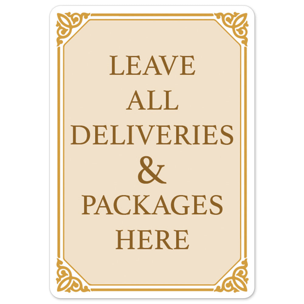 SignMission Leave All Deliveries & Packages Here Fancy Sign Wayfair