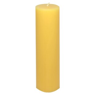 3.5" Burnt Mustard Wax Flameless Flicker Pillar Candle with Timer Mode 
