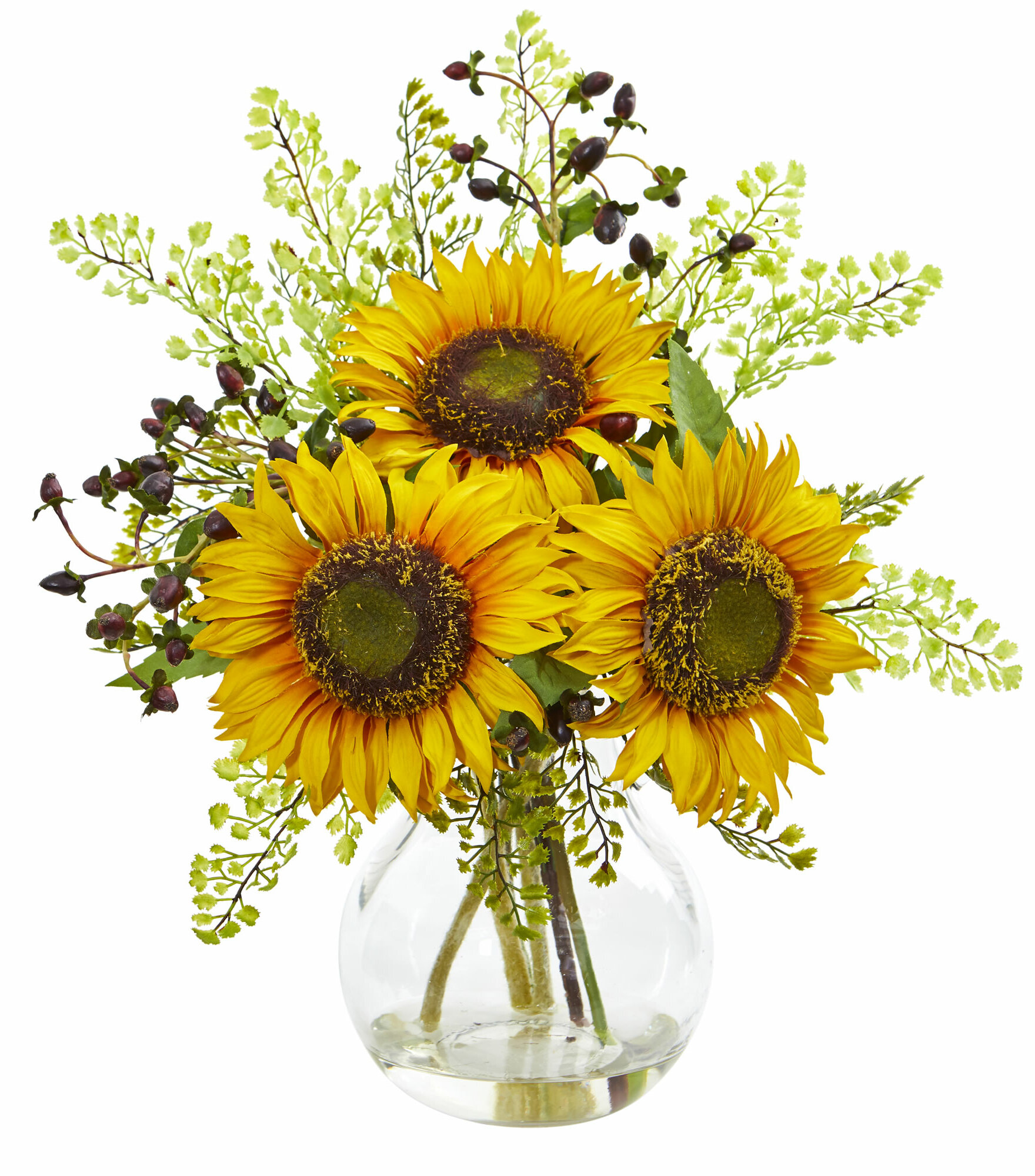 7 Heads Large Artificial Sunflower Fake Flowers Floral Home Bouquet Decor N1Z5