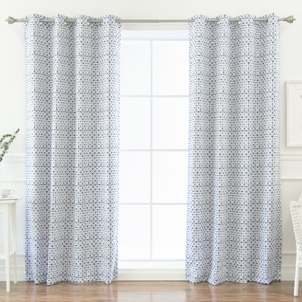 Beachcrest Home Aventura Shibori Geometric Blackout Thermal Grommet Beachcrest Home Aventura Shibori Geometric Blackout Thermal Grommet Curtain Panels Reviews Wayfair