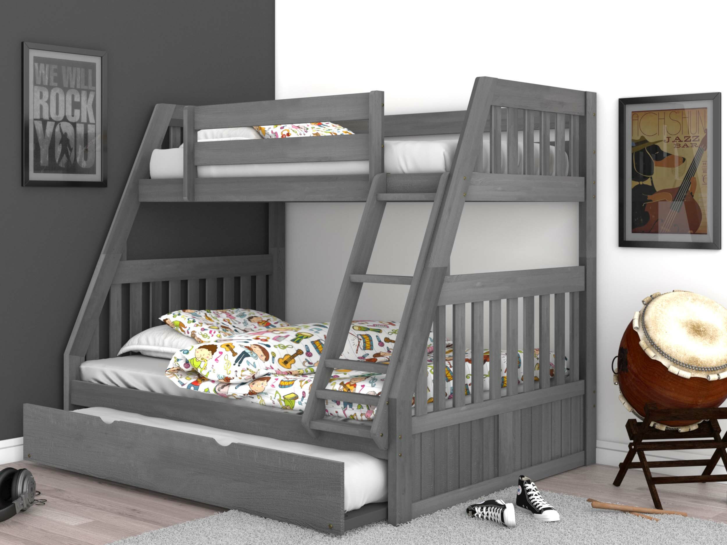 twin over full bunk bed with full trundle