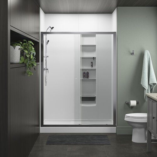 Sterling By Kohler Whiston 48 In X 74 7 8 In Frameless Sliding Shower Door In Silver Frame Finish With Smooth Clear Glass Texture Wayfair,Interior Chip And Joanna Gaines Homes