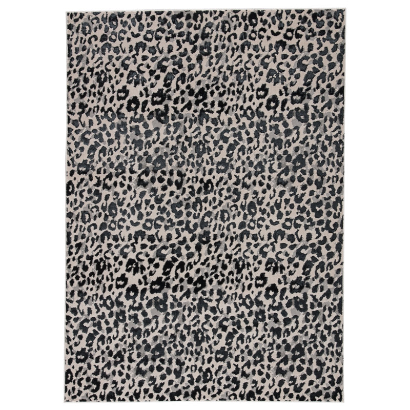 Bloomsbury Market Joshua Animal Print Gray Black Area Rug Wayfair