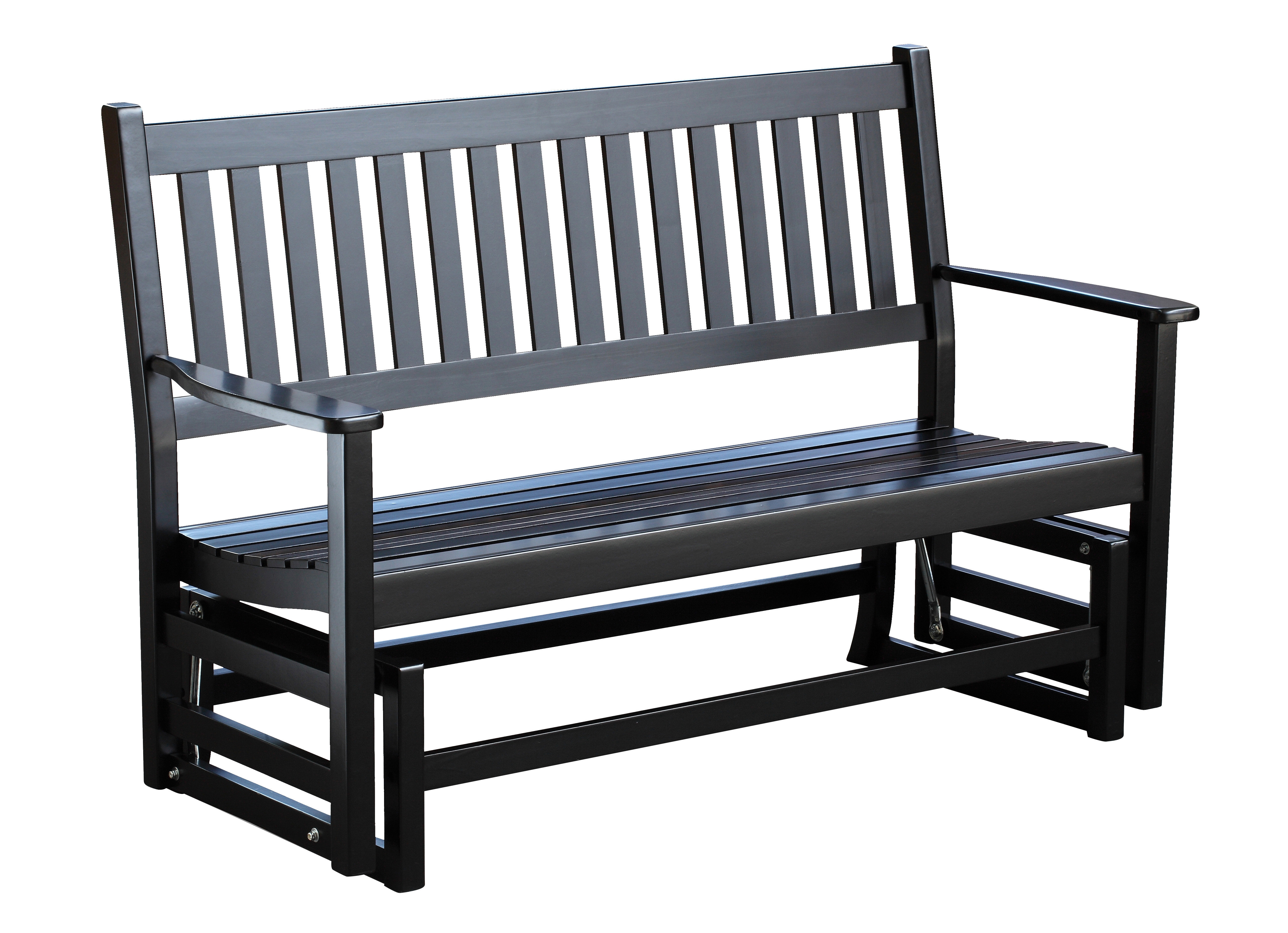 August Grove Franklin Springs Hardwood Porch Glider Bench August Grove Franklin Springs Hardwood Porch Glider Bench