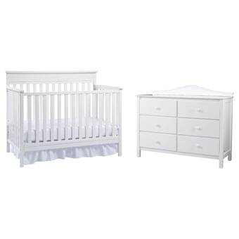 palisades convertible standard crib and changer combo 3 piece nursery furniture set