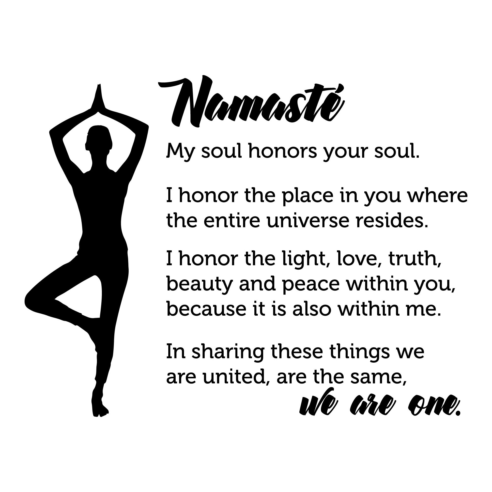 Belvedere Designs LLC Namasté Yoga Wall Quotes™ Decal Wayfair
