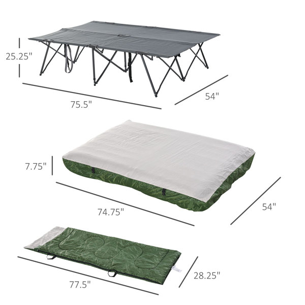camping cot dimensions