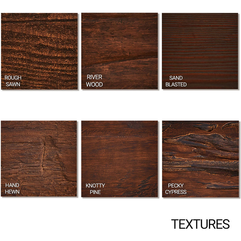 Ekena Millwork Knotty Pine Faux Wood Texture Fireplace Shelf