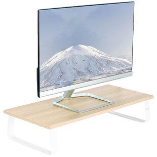 Tempered Glass Clear Glass Computer Monitor Riser Save Space Desktop TV Stands 