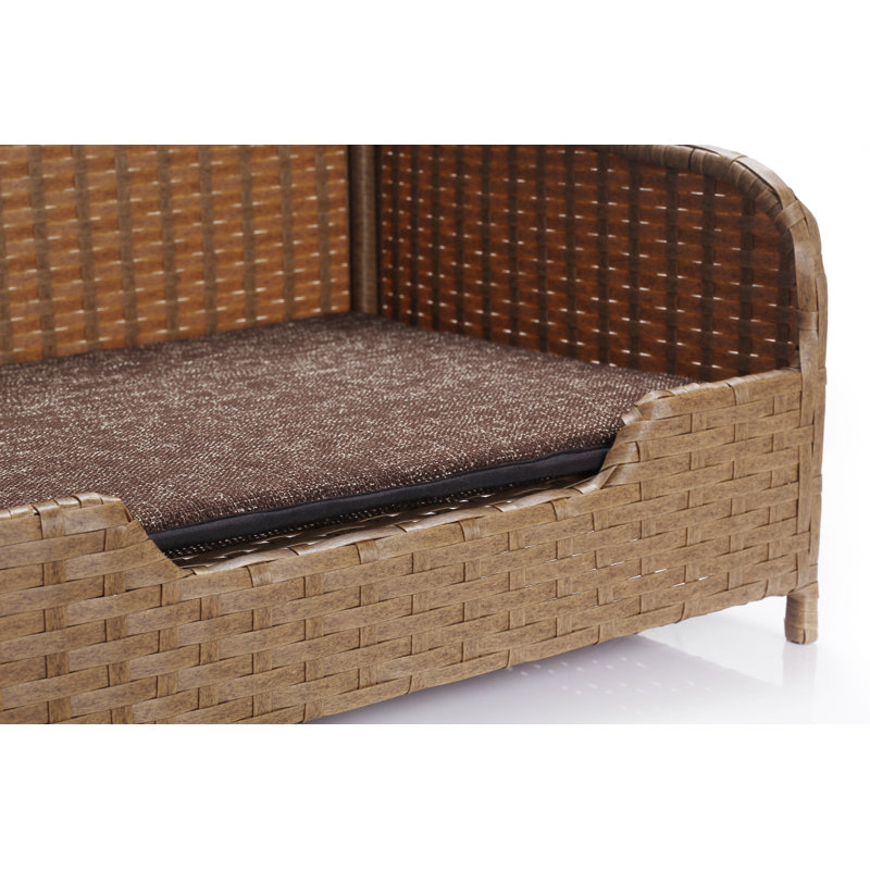 wicker dog sofa