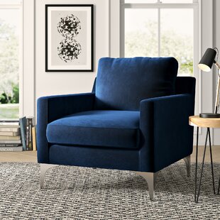 blue velvet lounge chair