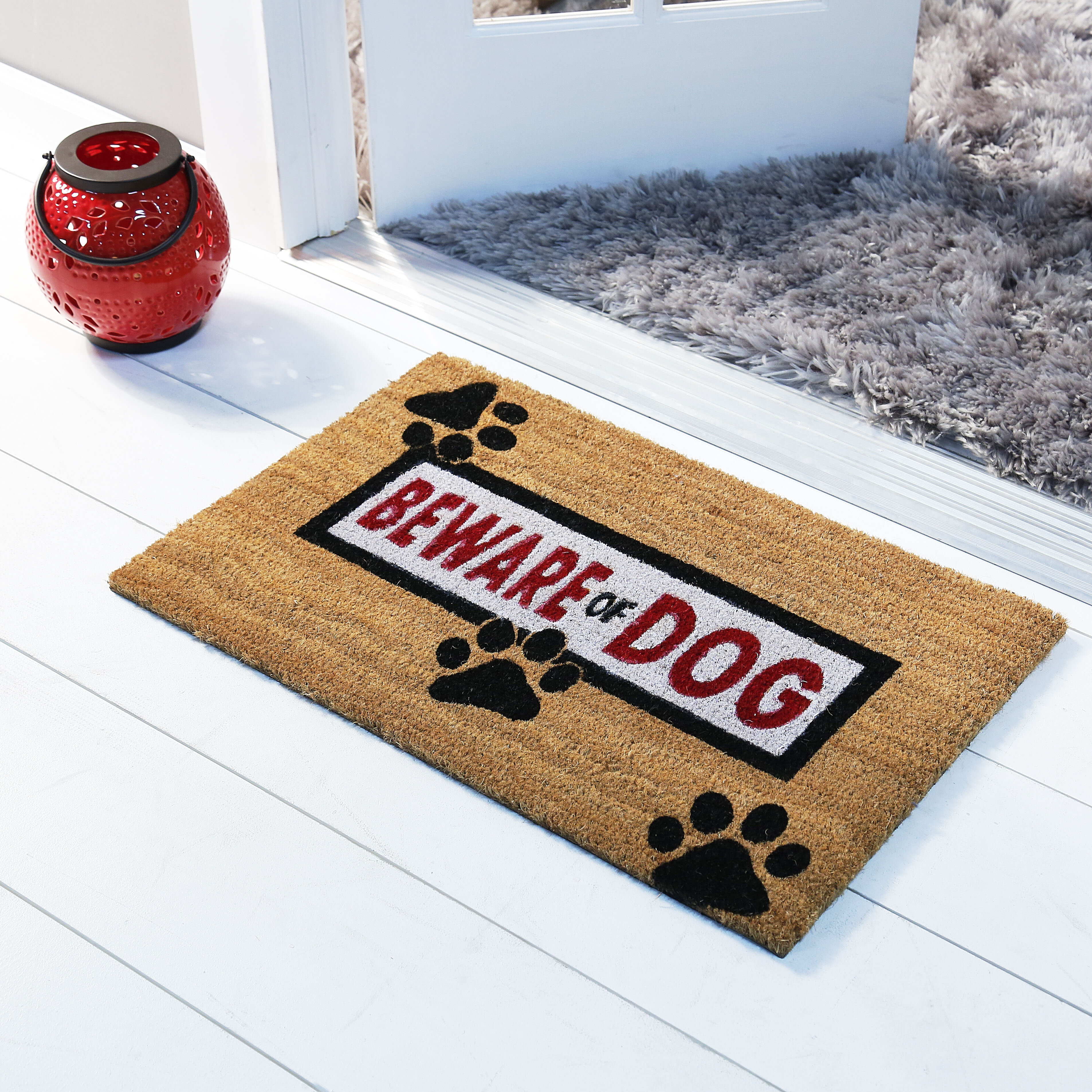 Nicole Miller Comfy Pooch Beware Of Dog 28 In X 18 In Non Slip