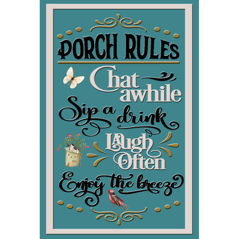 Flags Galore Decor And More Porch Rules 2 Sided Polyester 18 X 12 In Garden Flag El chat de chile es un sitio en el cual podras chatear con gente de todo chile, te invitamos a conocer esta comunidad y. porch rules 2 sided polyester 18 x 12 in garden flag