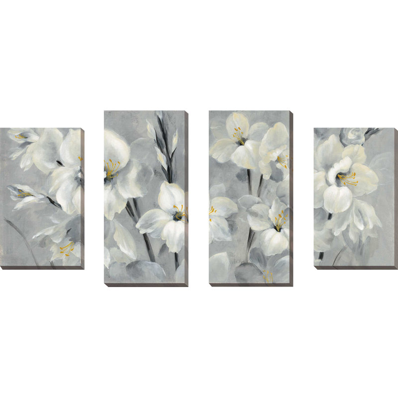 Charlton Home Flowers Acrylic Painting Print Multi Piece Image