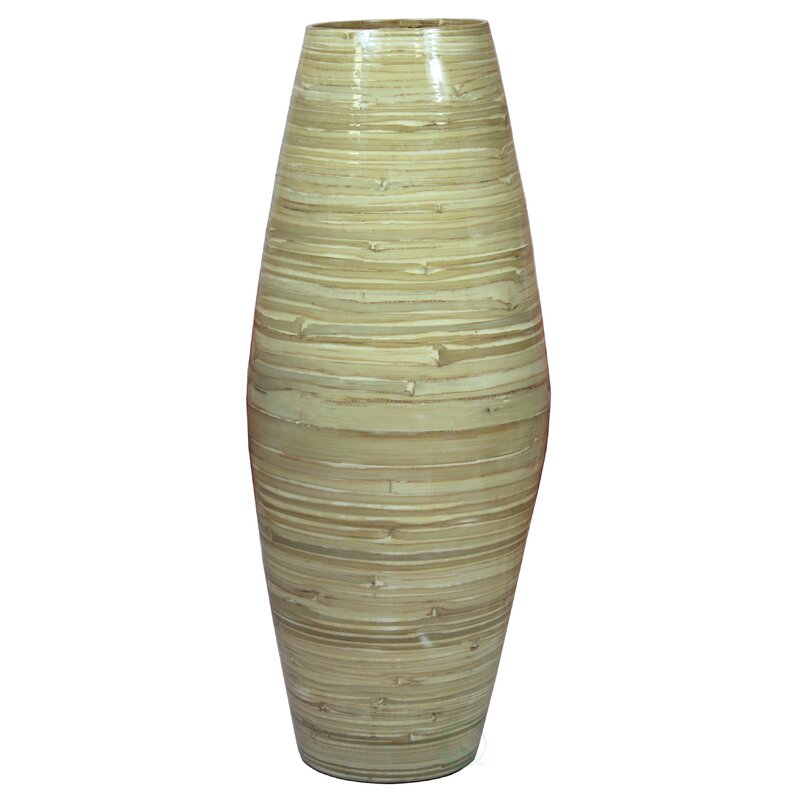 Bloomsbury Market Hand Crafted Tall Bamboo Floor Vase Reviews