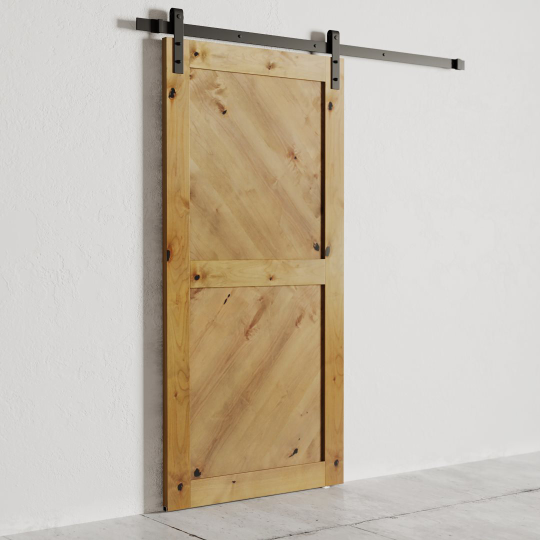 Urban Woodcraft Paneled Wood Finish Barn Door With Installation Hardware Kit Wayfair