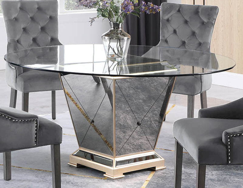 Dining Table Size: 60" L x 60" W (top only)