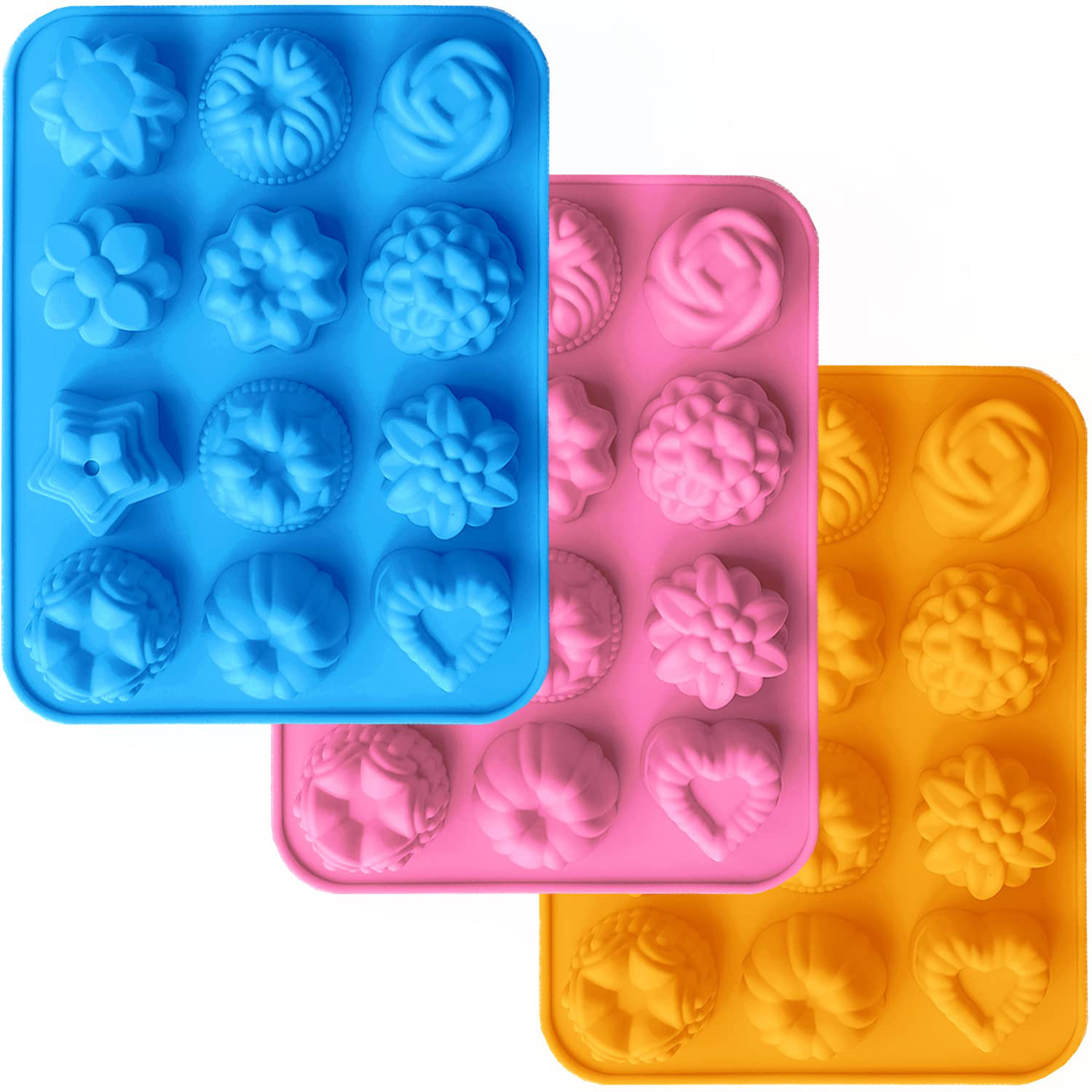 Large 7 Cavity Non-stick Silicone Muffin Mould Tray Baking Moulds Pudding Mold for sale online 
