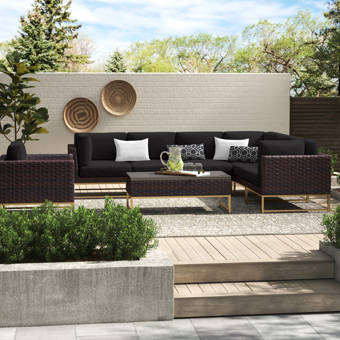 Ivy Bronx Shameka Motion Fire Outdoor 7 Piece Sunbrella Sofa Seating Group With Cushions Wayfair