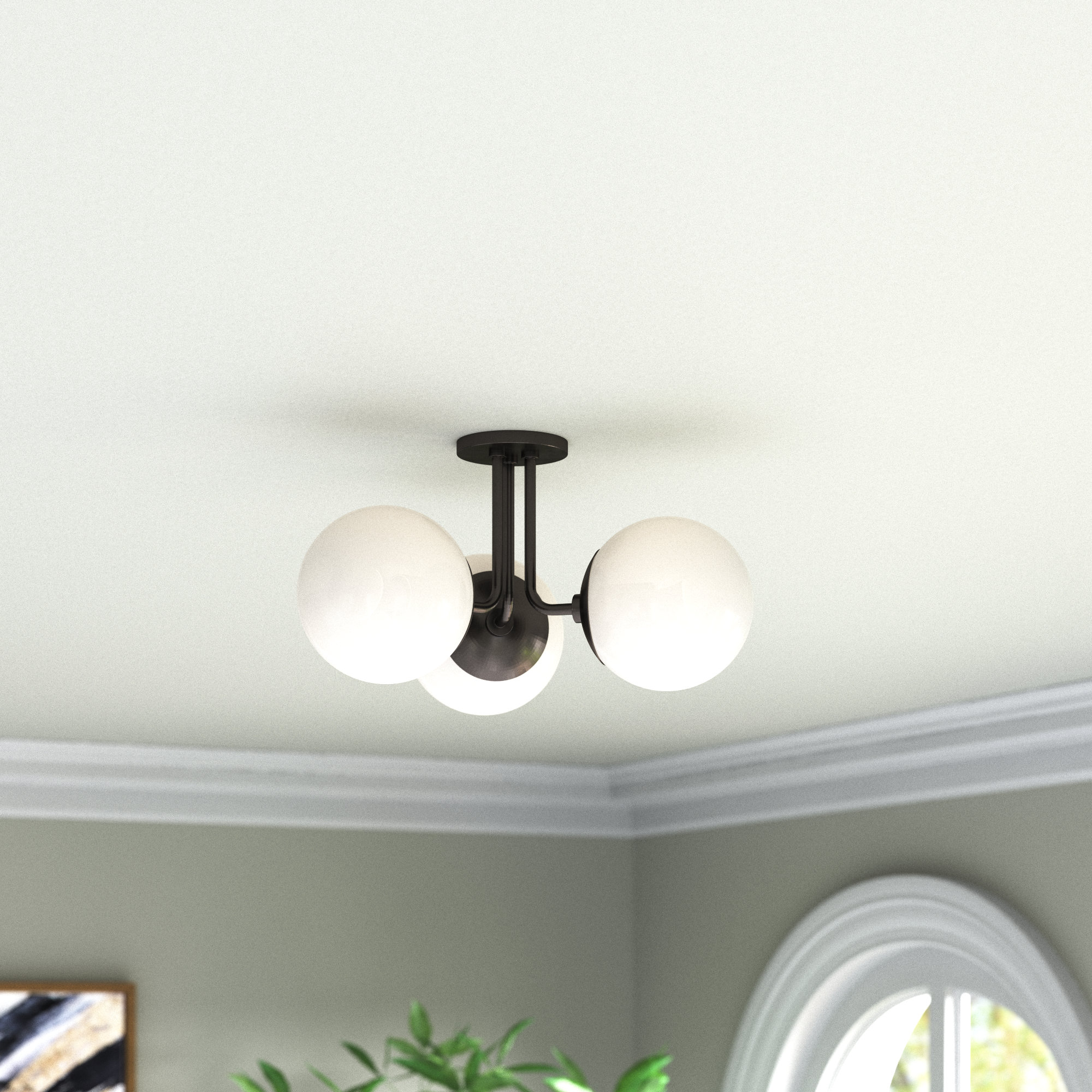 Joss Main Flush Mount Lighting Berndt 3 Light 18 25 Semi Flush Mount Reviews Wayfair