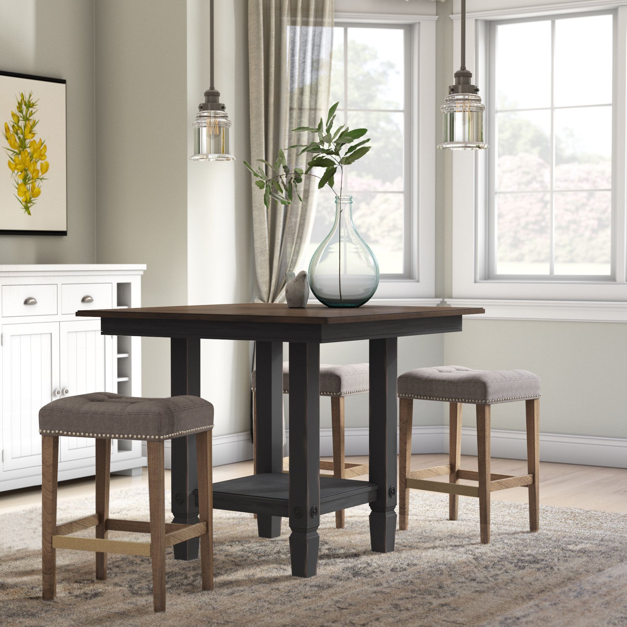 Gracie Oaks Marchan Square Pub Table Reviews Wayfair Gracie Oaks Marchan Square Pub Table