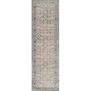 Scarlett Taupe/Blue Area Rug