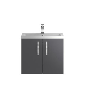 Ultra 60 cm Wandmontierter Waschtisch Apollo mit..