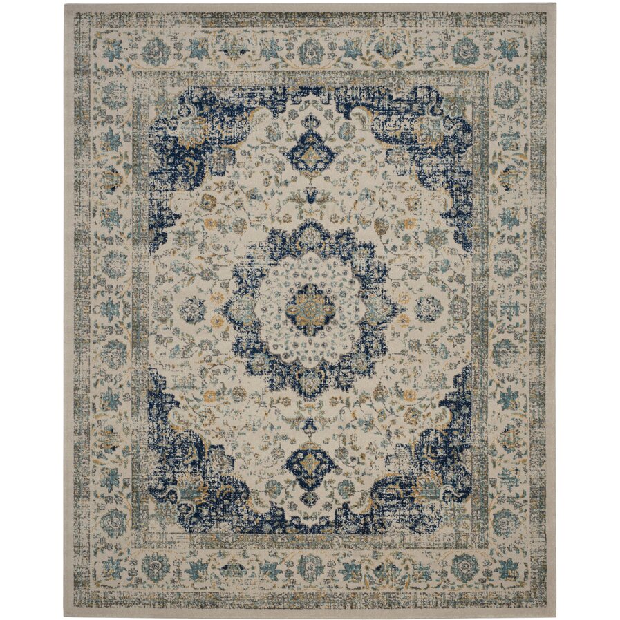 Elson Ivory & Blue Area Rug