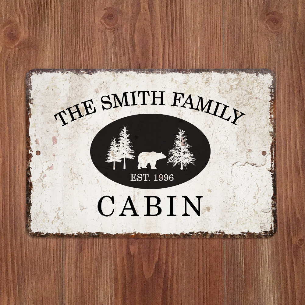 4 Wooden Shoes Personalized Distressed Vintage Look Cabin Metal Sign Wall Decor Reviews