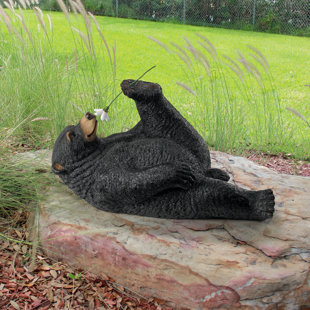 Large Outdoor Bear Statues Wayfair Smell The Flowers Garden Bear Statue