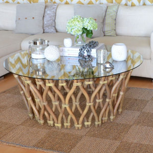 Hoop Rattan Coffee Table by Kouboo