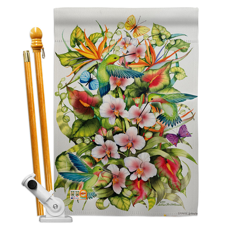 Breeze Decor Orchid Splendor With Birds Garden Friends Impressions