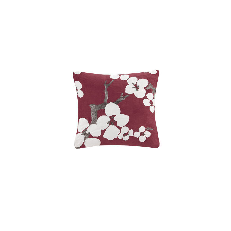cherry blossom throw pillow