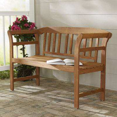 Charlton Home Archdale 2 Seat Acacia Wooden Garden Bench Reviews