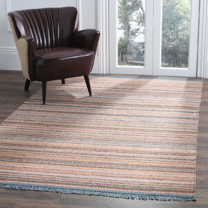 Sojourn Hand-Woven Orange/Blue Area Rug