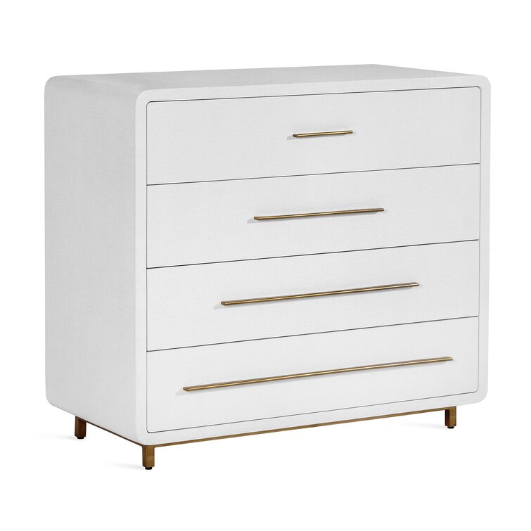 Interlude Alma 4 Drawer Solid Wood Nightstand Wayfair