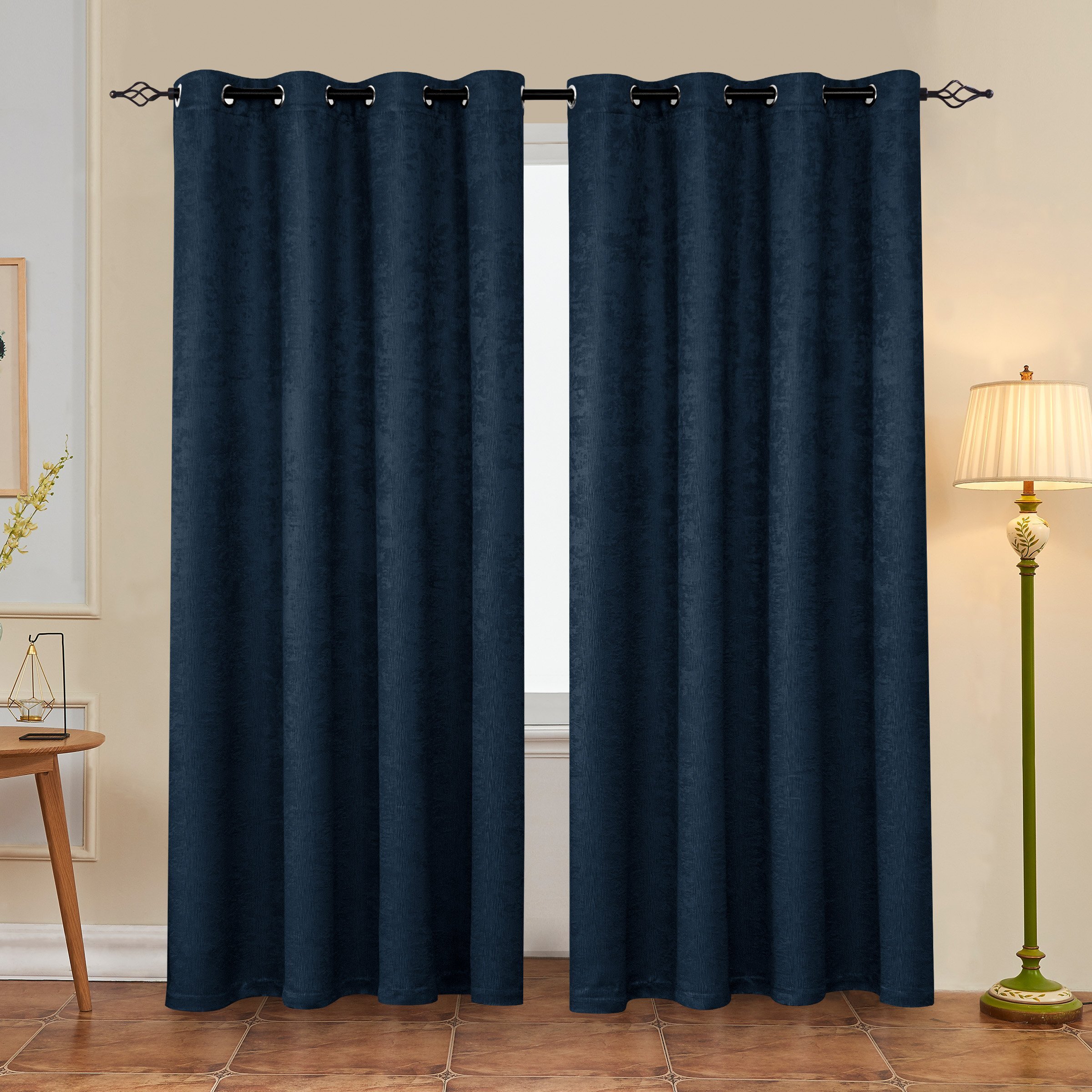 NEW Premium Embossed Grommets Thermal Weaved Blackout CurtainsNoise Reduction 