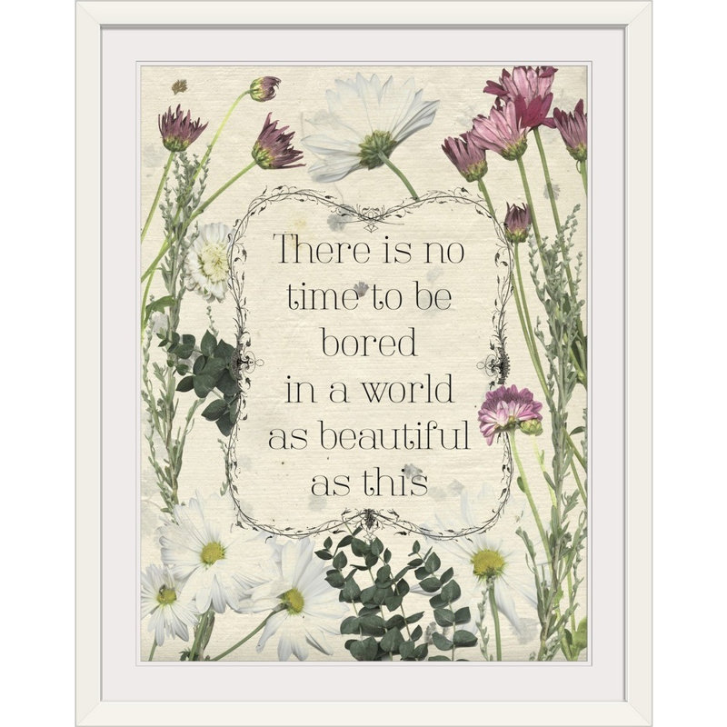 Giclee 'Pressed Floral Quote I' Graphic Art Print