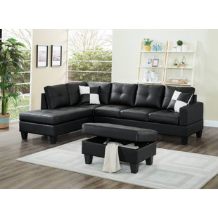 Go to store & view more images Eliseo Sectional with Ottoman by Ebern Designs