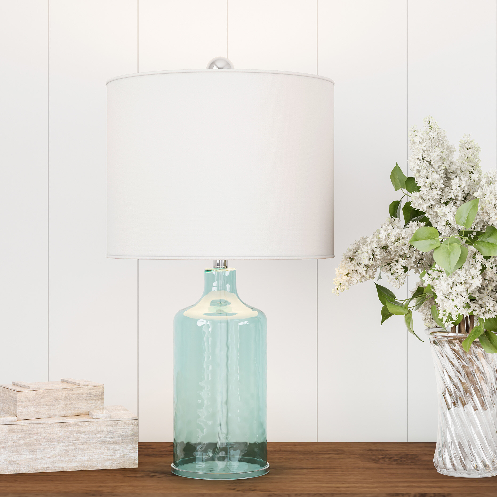 wayfair glass lamps