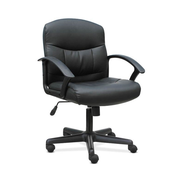 Symple Stuff Aceves Genuine Leather Task Chair Reviews Wayfair