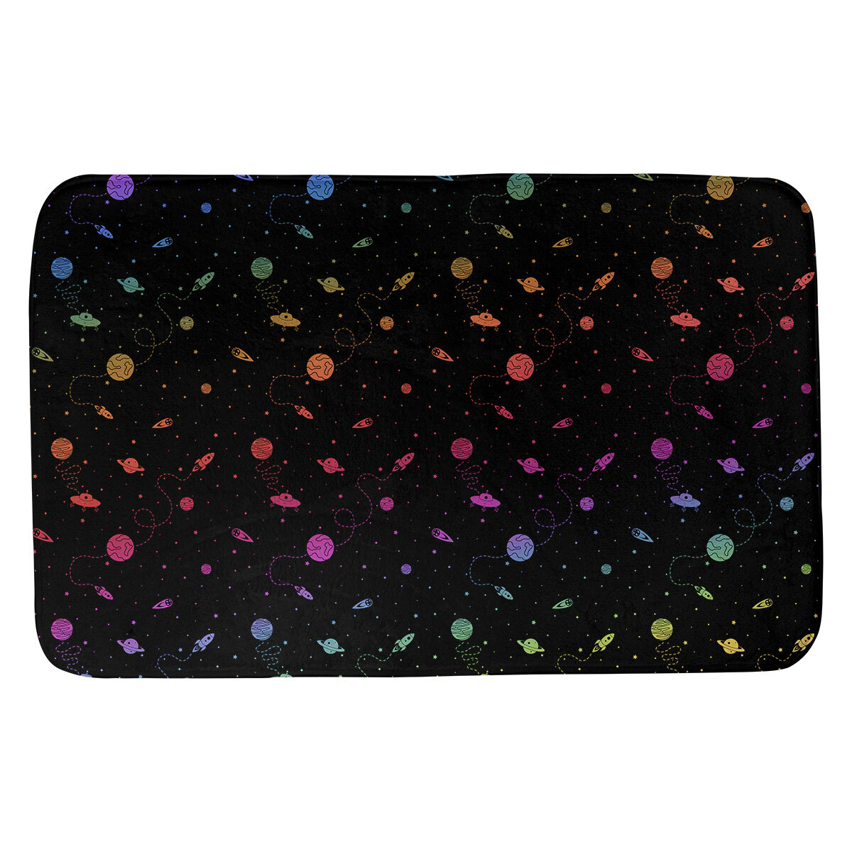 Latitude Run® Avicia Outer Space Rectangle Non-Slip Bath Rug | Wayfair