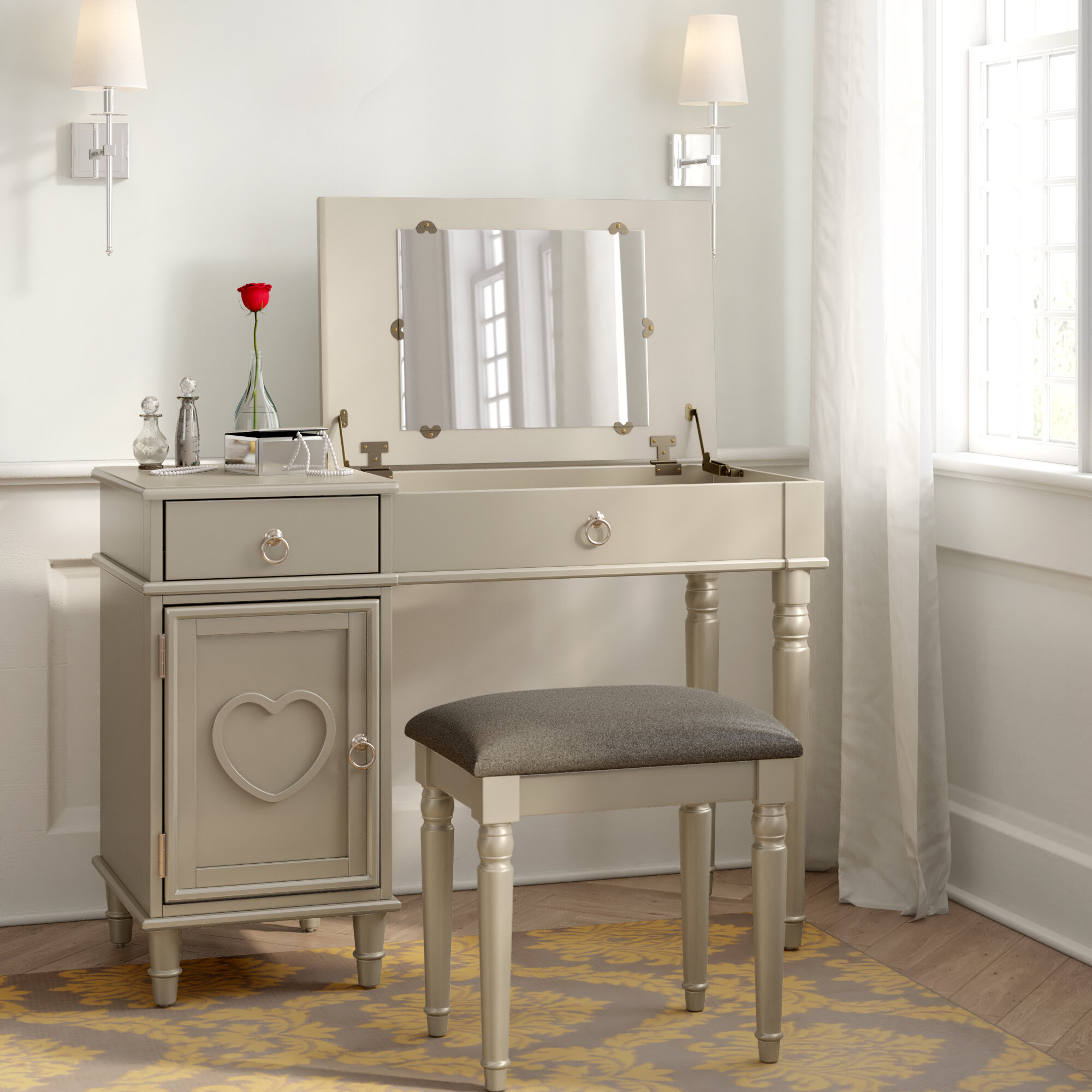 Rosdorf Park Crosstown Vanity Set Reviews Wayfair